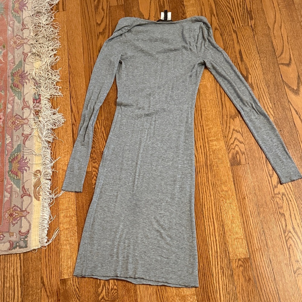 BCBGMaxAzria Heather Gray Long Sleeve Dress - Picture 5 of 5
